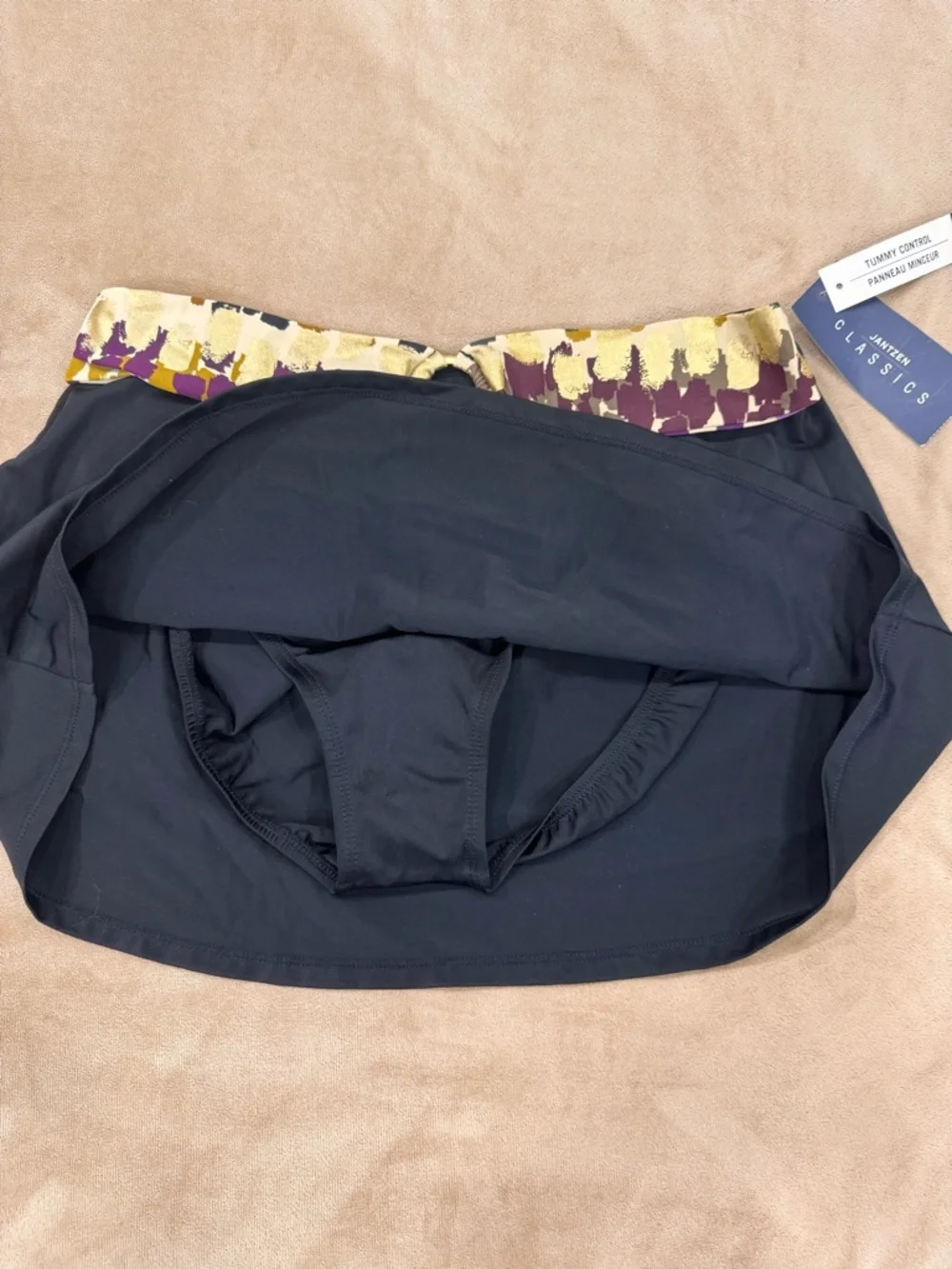 Swim Skirt with Patterned Belt Waist size 10